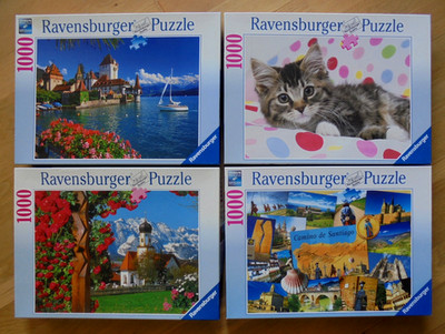 Konvolut von 4 Ravensburger Puzzle  - alle 1000 Teile