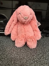 Jellycat Medium Bashful Coral Bunny New With Tags NWT Retired READ DESCRIPTION