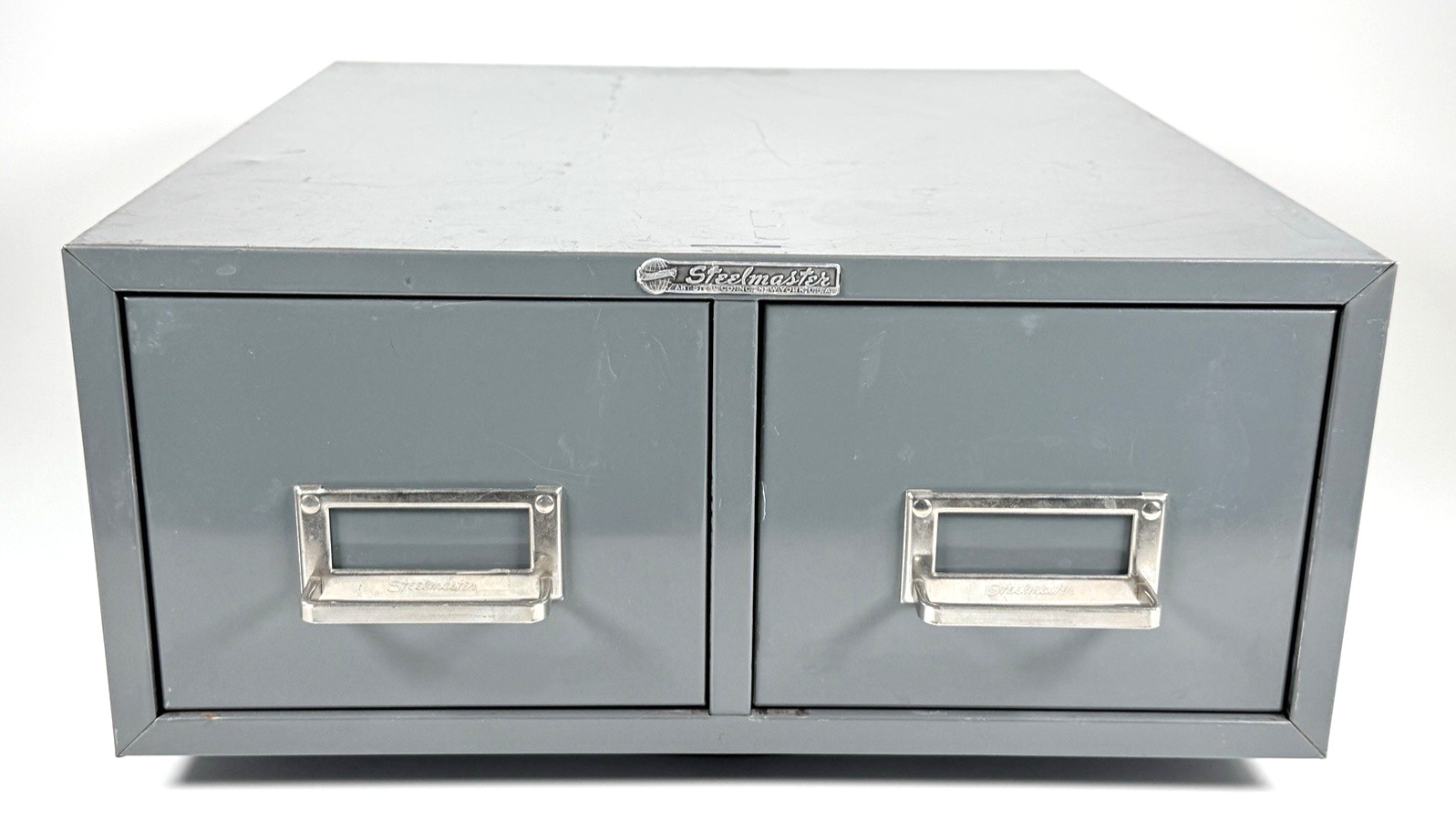Vtg Steelmaster Double Drawer 4x6 Index Card Library File Cabinet MCM