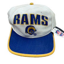 Vintage St Louis Rams Hat Cap Snapback Blue Yellow 90s Y2K Tag Los Angeles 