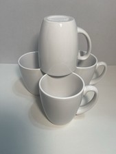 4 Corelle Coordinates White Stoneware Coffee Mugs Coffee Cups 3037
