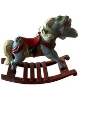 Vintage wood rocking horse ornament Holiday