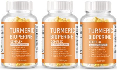 Turmeric Curcumin 10000mg Herbal Extract with BioPerine Ginger Root 360 Capsules