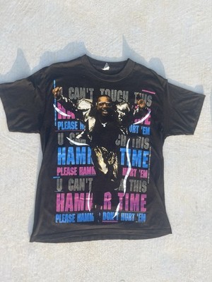 Vintage 1990 MC Hammer U Can t Touch This Hammer Time Rap Tee USA Large AOP