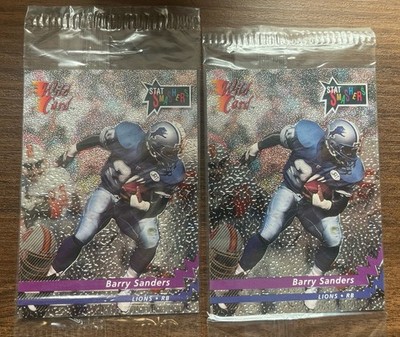 1992 Wild Card - Stat Smashers Promos Barry Sanders #P-1 Promo Lot Sealed