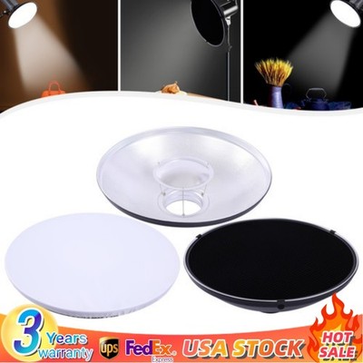 16'' Reflector Beauty Dish w/ Honeycomb Grid for Bowens Mount Studio Flash Light