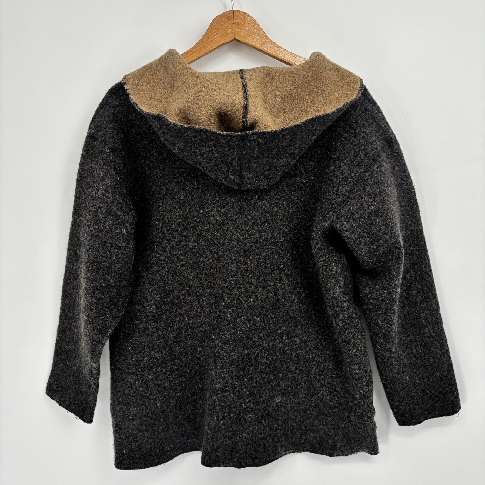 Indigenous Designs Reversible Wool Jacket Hood Wo… - image 7