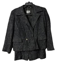 Vintage Gianfranco Ferre Studio Womens Wool Blend Gray Skirt Jacket Set 46 US 10