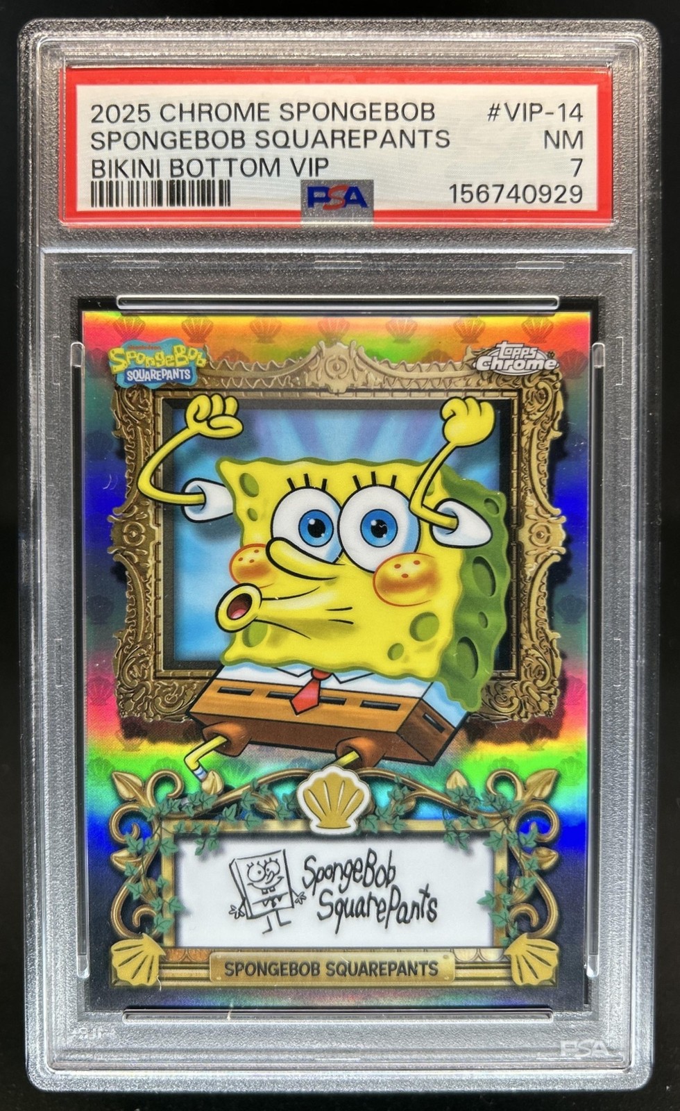 2025 Topps Chrome SpongeBob Squarepants Bikini Bottom VIPs #VIP-14 PSA 7