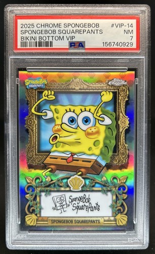 2025 Topps Chrome SpongeBob Squarepants Bikini Bottom VIPs #VIP-14 PSA 7