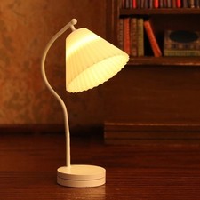 1/12 Scale Dollhouses Miniature Bedroom White Table Lamp Furniture Pretend Play