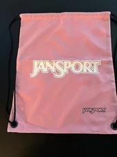 Jansport pink drawstring backpack  lightweight bag