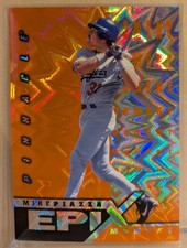 1998 Pinnacle EPIX MOMENT ORANGE #E19 Mike Piazza HOF RARE KABOOM PATTERN