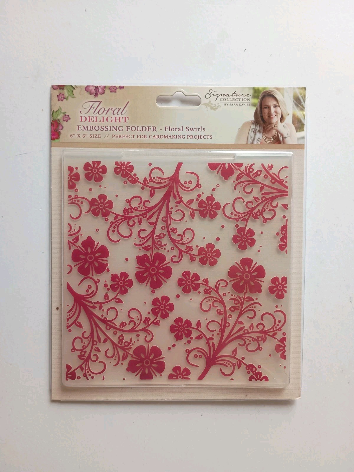 Crafter's Companion Embossing Folder Floral Delight Floral Swirls 6"" x 6""