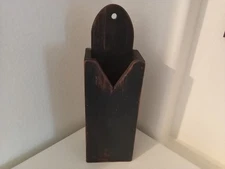 Primitive Style Wood Candle Box Wall Hung