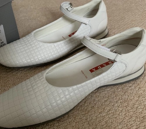White Prada sport  Mary Jane shoes. Good Condition. Size 4 and a half. UK .