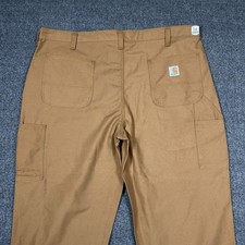 Carhartt Carpenter Dungaree Fit Lightweight Work Pants Men  s 42x34 Brown New