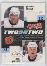 2009 MVP Two on Quad Memorabilia Olli Jokinen Jarome Iginla Andrew Cogliano 2o7
