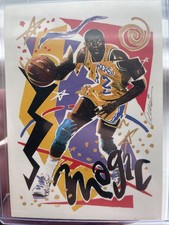 1990-91 NBA Hoops - Art Card Team Checklist Magic Johnson #367 LA Lakers