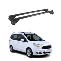 DachträGer GrundträGer FüR Ford Transit Courier I 2014-2023 TÜV Alu Schwarz 2X