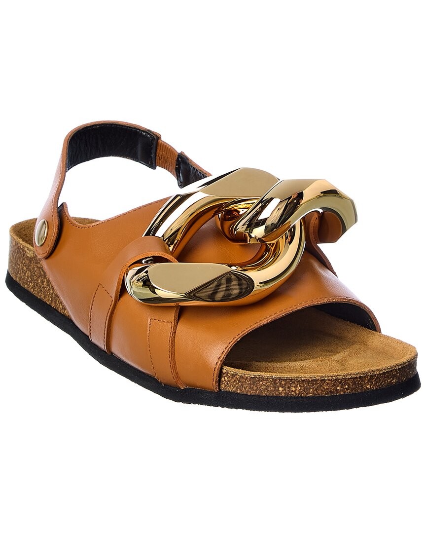 Jw Anderson Chain Leather Sandal Women's Brown 36