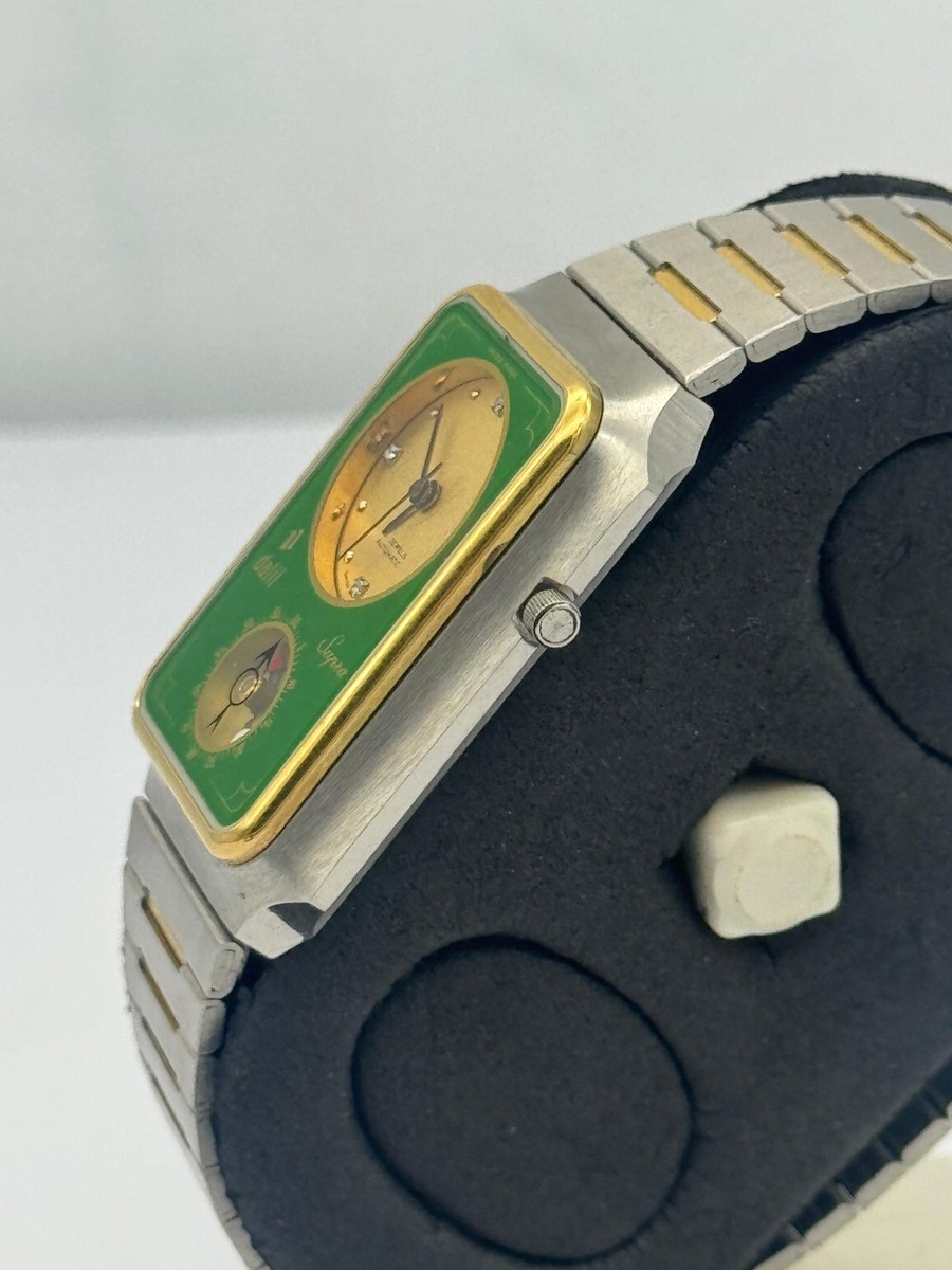 Vintage Dalil Supra Automatic 2671 Qibla Compass Tank Watch Swiss