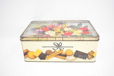 Vintage Tin Box Perugina Patisserie Size 28X18X11Cm