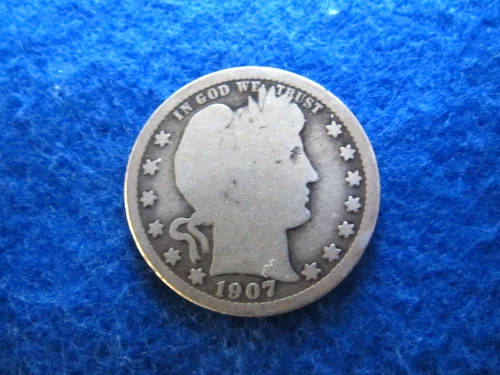 1907 O Barber Quarter - Nice Circulated