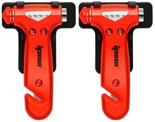 IPOW 2 PIEZAS Seguridad Coche Antideslizante Martillo Clase Asiento/WinRescate Desastres Herramienta de Escape