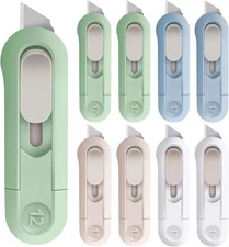 DIYSELF 8Pack Retractable Box Cutters Cute Utility Knives for Crafts & Package