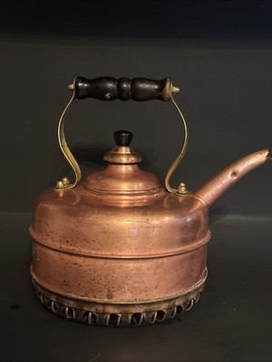 Vintage Simplex Whistling Copper Kettle   England   Rare Early Model