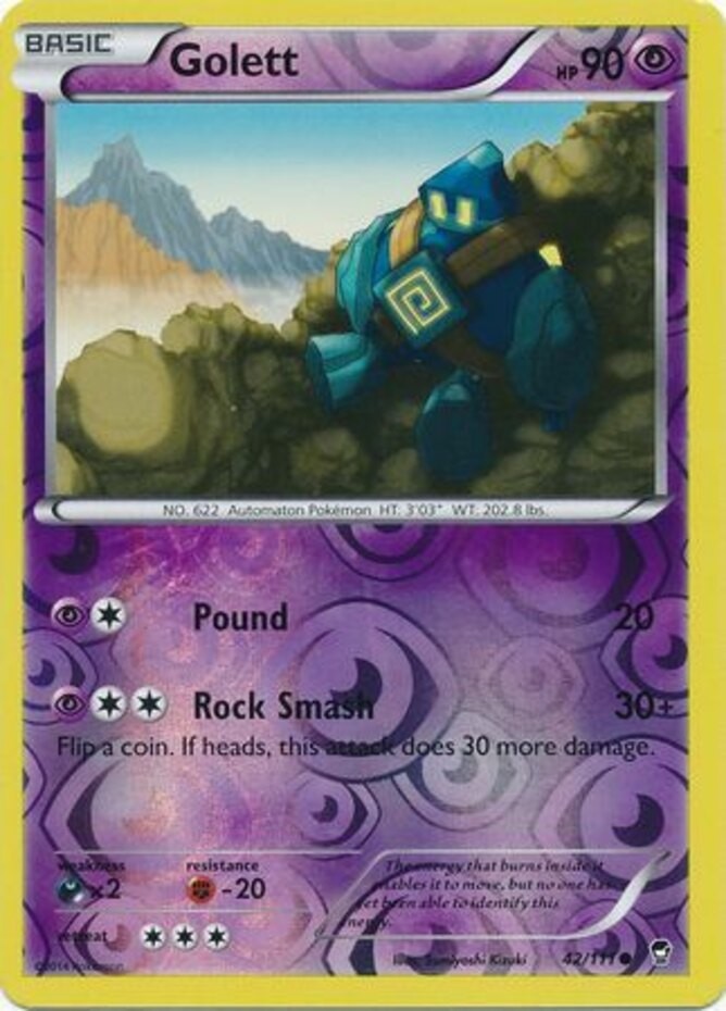 Golett - 42/111 - Common - Reverse Holo Lightly Played Furious Fists