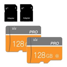 128GB Micro SD Card with Adapter - Class 10 High-Speed Memory Card for Camera, S