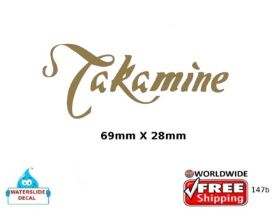 Takamine guitar Decal head stocks Restoration water slide Logo 147b