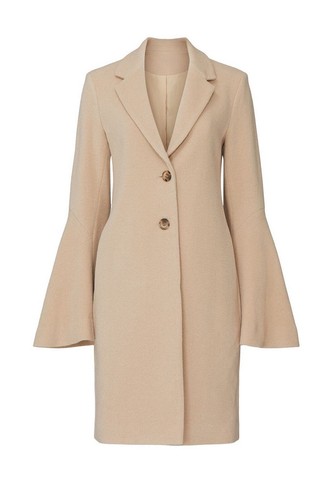 Derek Lam Camel Bell Sleeve Wool Long Coat Jacket Sz 44 Italian /US 8 Designer - Picture 3 of 15