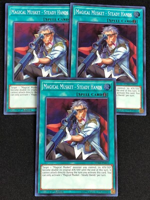 YUGIOH MAGICAL MUSKET STEADY HANDS SPWA-EN023 1ST SUPER X3 NM