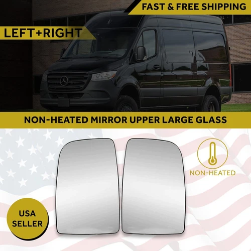 Mercedes Sprinter Mirror Large Glass W Back Plate Non Heated L&R Pair 2007 2017