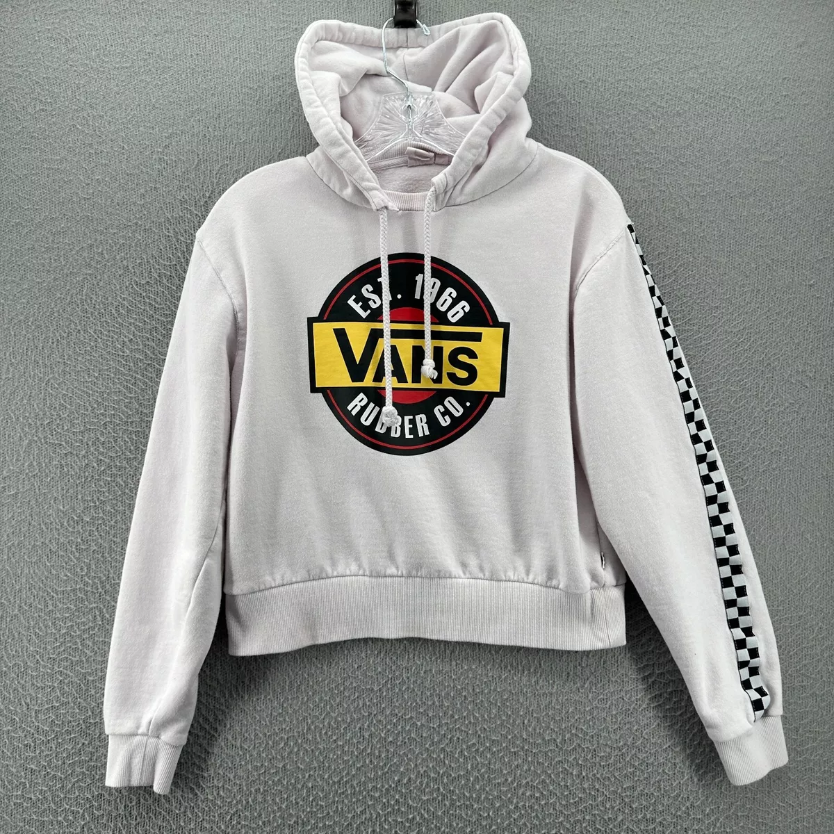 Vans checkered top cropped hoodie