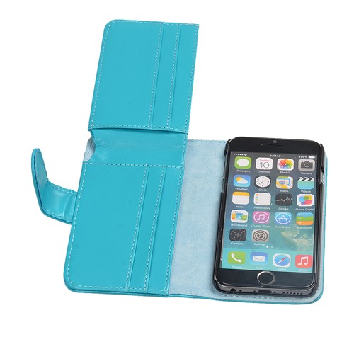 Neu Kartenetui Flip Wallet Leder Tasche Hülle für Apple iPhone 6S - Bild 30 von 44