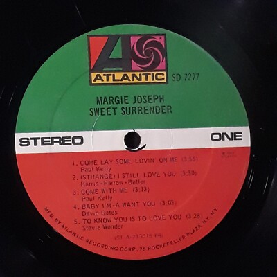 MARGIE JOSEPH Sweet Surrender 1974 Atlantic Records 1st Press SD