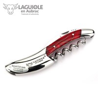 Laguiole En Aubrac Kellnermesser Acryl Rot, Edelstahl Sommelier Korkenzieher