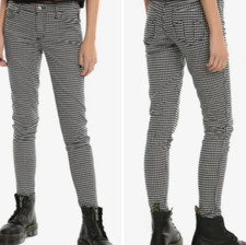 TRIPP NYC Larger 1 HOUNDSTOOTH Goth Steampunk Grunge Emo Slim Pants 84