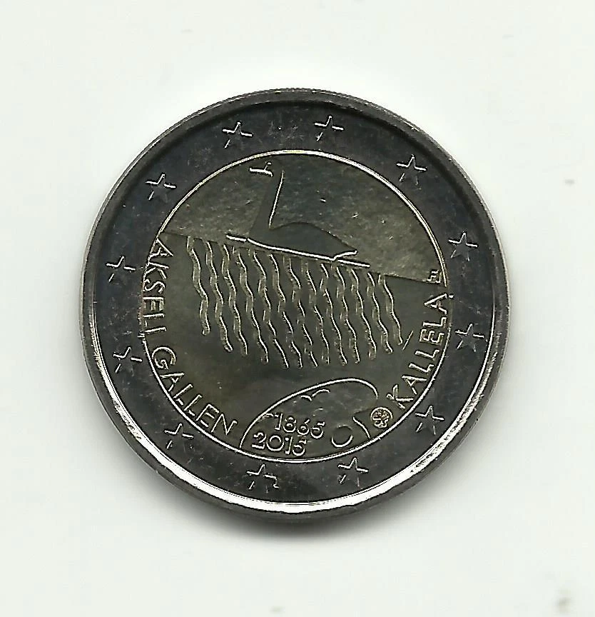 Pièce De 2 Euros Commémorative FINLANDE 2015 - Drapeau Européen En Couleur - QUALITÉ UNC - NEUVE
