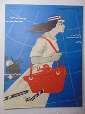 Soviet magazine Crocodile Trade blockade embargo Cuba Sanction Propaganda Poster