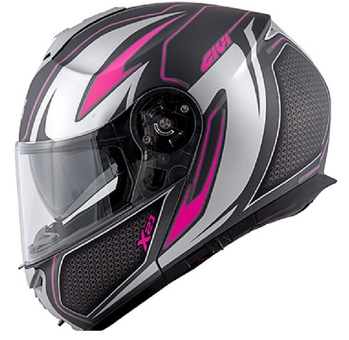 Casco donna modulare apribile moto Givi HX21 X.21 X21 Shiver nero fucsia  lady | eBay