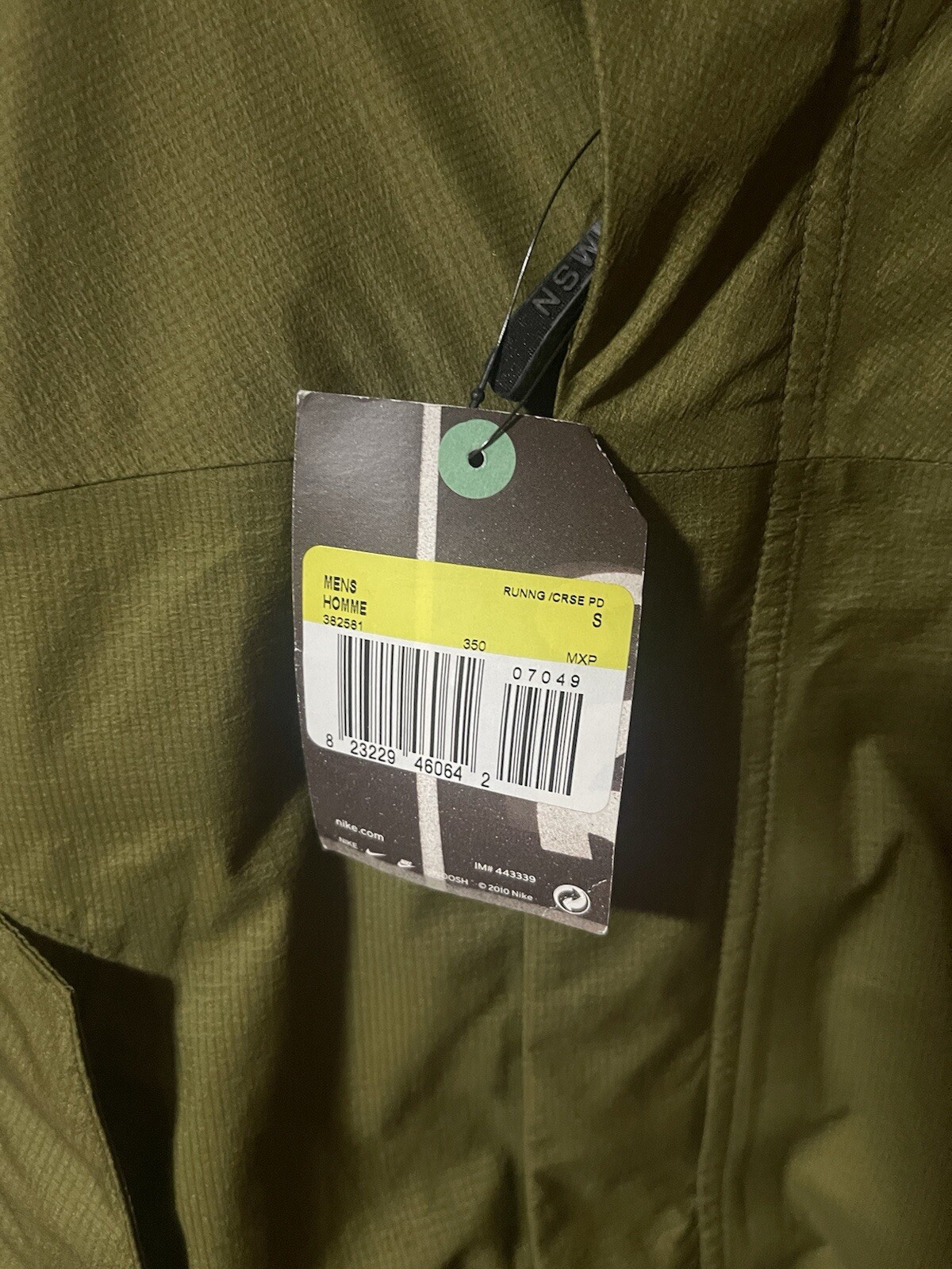 SACAI X NIKE Giacca antipioggia uomo NIKE originale taglia S kaki.