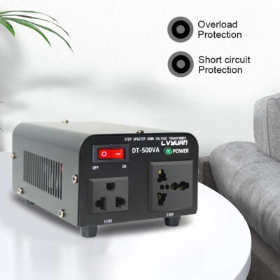 500W Voltage Transformer Converter 110V/220V Step Up & Down for US EU Travel