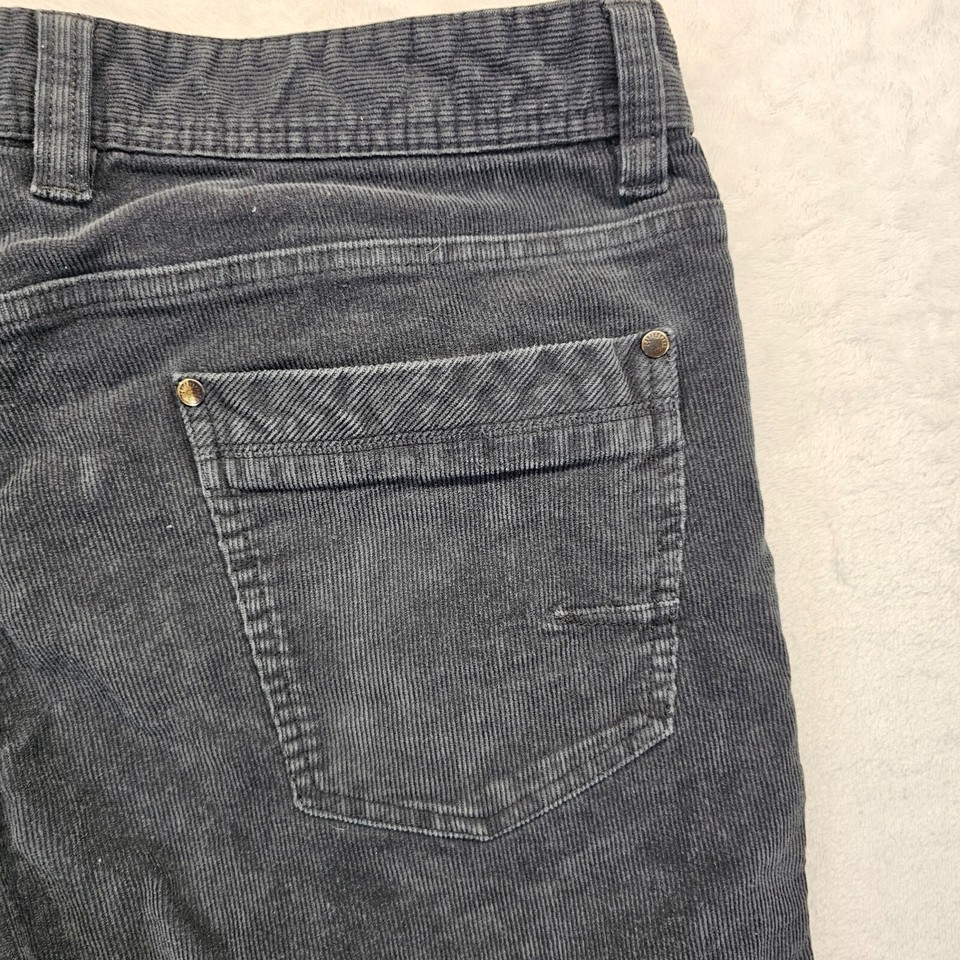 Copper & Oak Legacy Corduroy Chino Pants Straight Leg Flat Front Gray