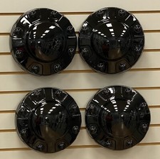 Black Center Hub Caps For Dodge Ram 3500 Dually 1-ton 17 Steel Wheels