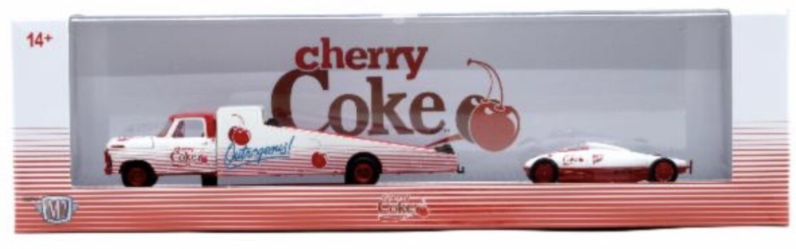 M2マシーン　コカ・コーラ　 DODGE COE  & BELLY TANKER Ford F-250 Ramp Truck & Cherry Coca-Cola Belly Tanker 1:64